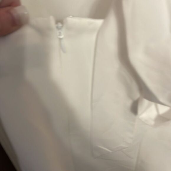 Sam Edelman  White Bow Back Sleeveless Sheath Jewel Neck Dress NWOT Size 12 - Picture 7 of 10